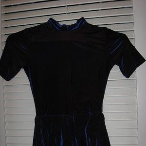 Rebel Navy Blue Girls Figure Skating Dress